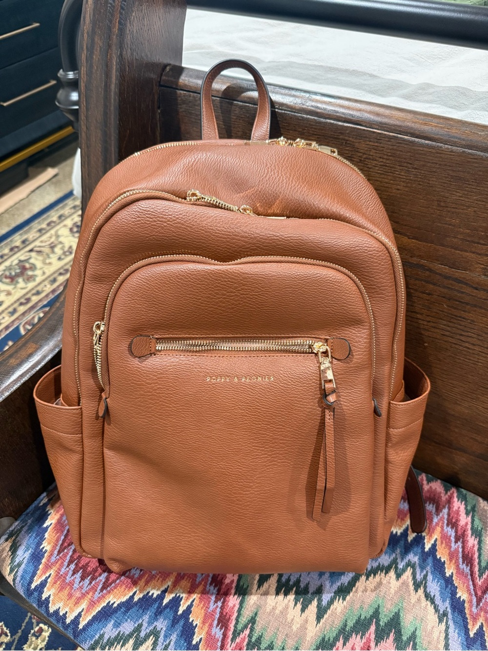 Poppy & Peonies Detour Backpack in Chestnut